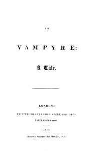 Copertina de "Il vampiro", racconto di John Polidori.